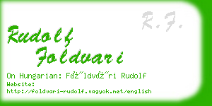 rudolf foldvari business card